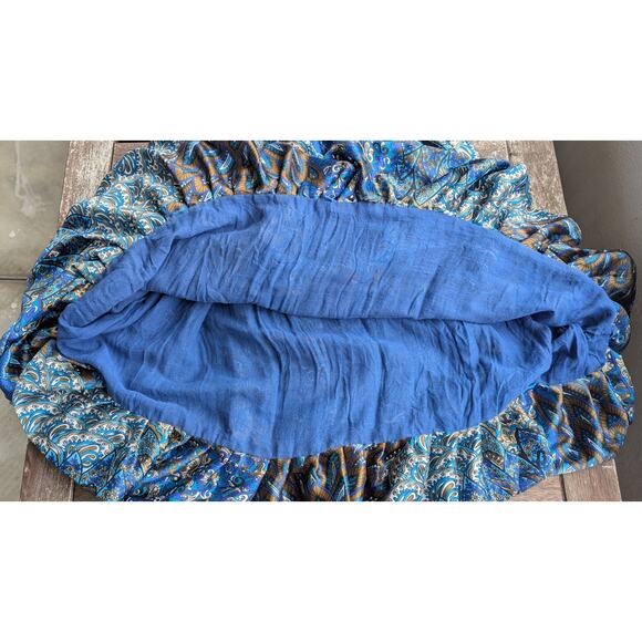 💜Blue Peacock Balloon Hem Dress - Picture 4 of 7